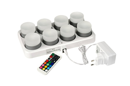 LED-Minilamps 8er Set, Warmweiss, Multicolor