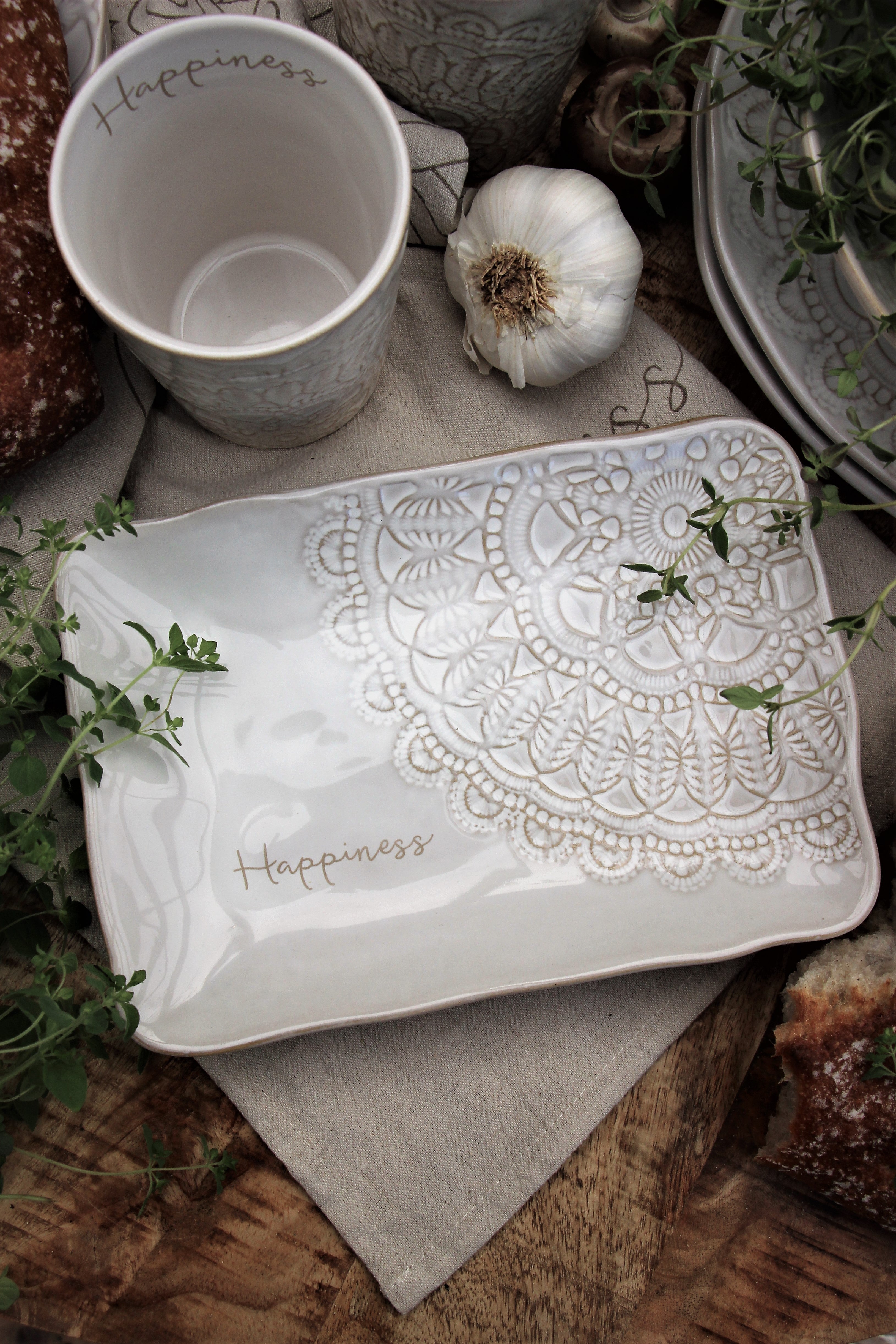 Hapiness Platte, Weiss