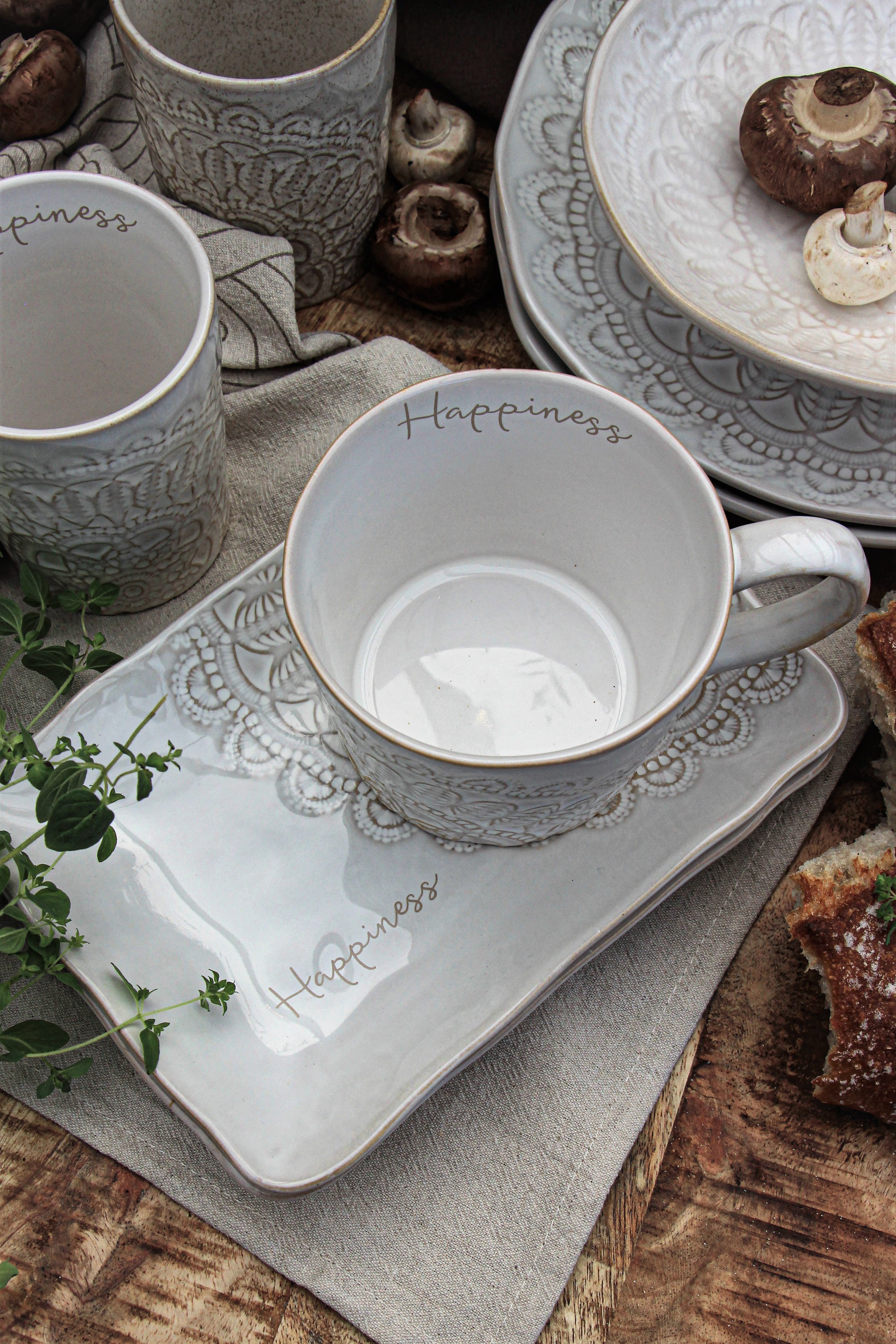 Happiness Mugg, Weiss