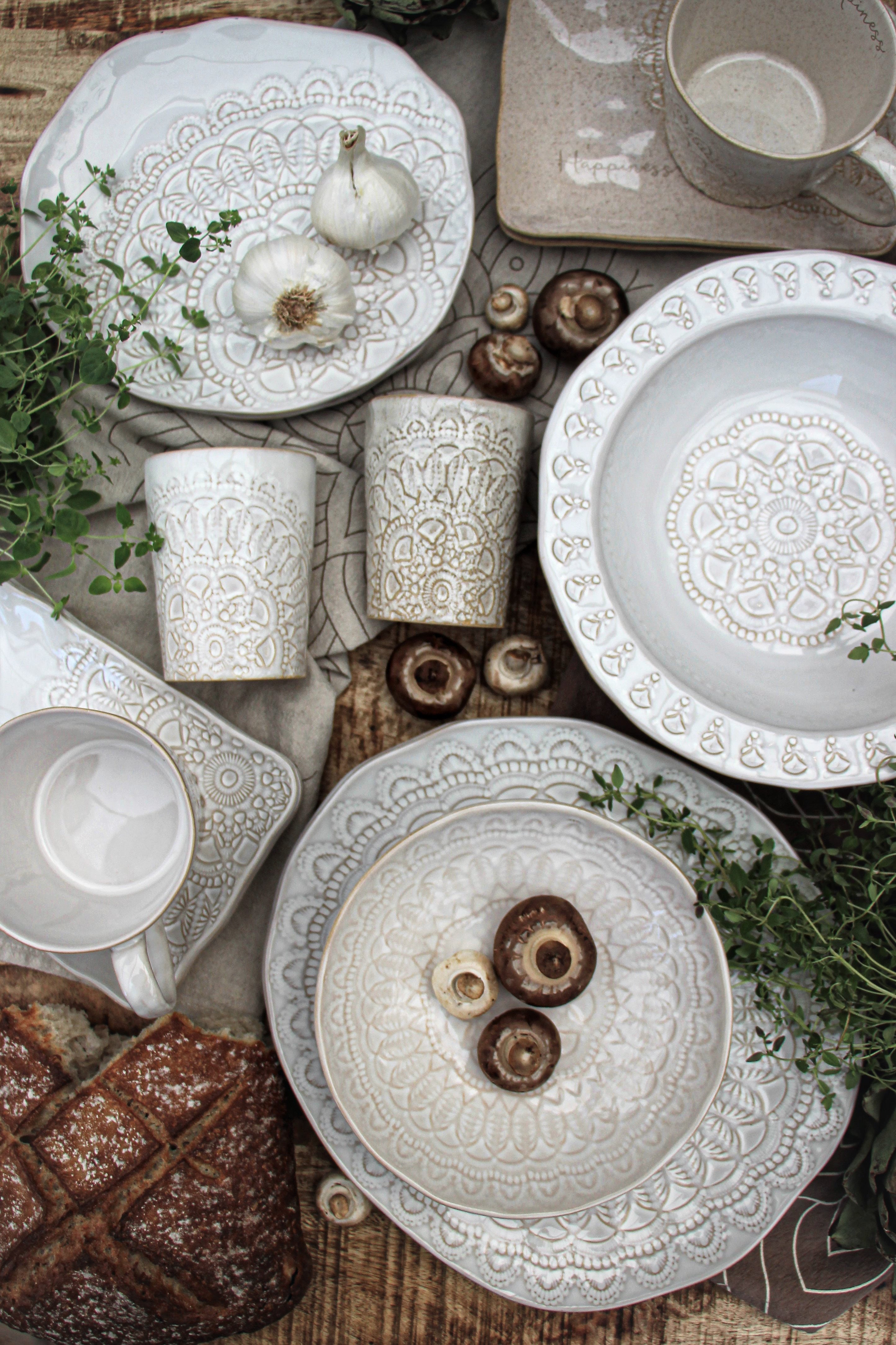 Hapiness Schale Gross, Weiss