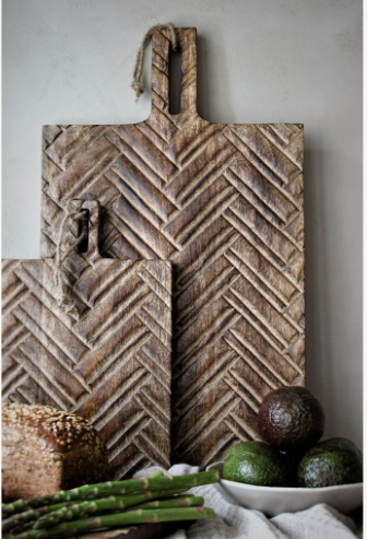 Fleur Schneidebrett Gross, Handarbeit