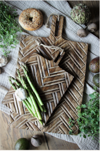 Fleur Schneidebrett Gross, Handarbeit