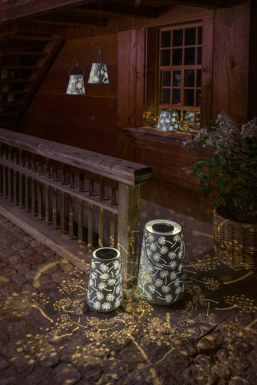 Solar Antic Laterne Pusteblume Konisch