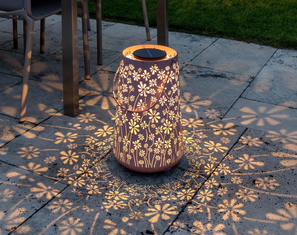 Solar Antic Laterne Blumenwiese