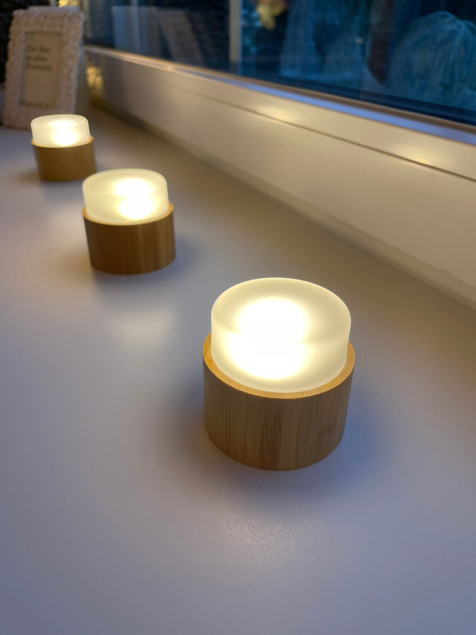 Bambus Kerzenhalter für LED-Mini Lamps