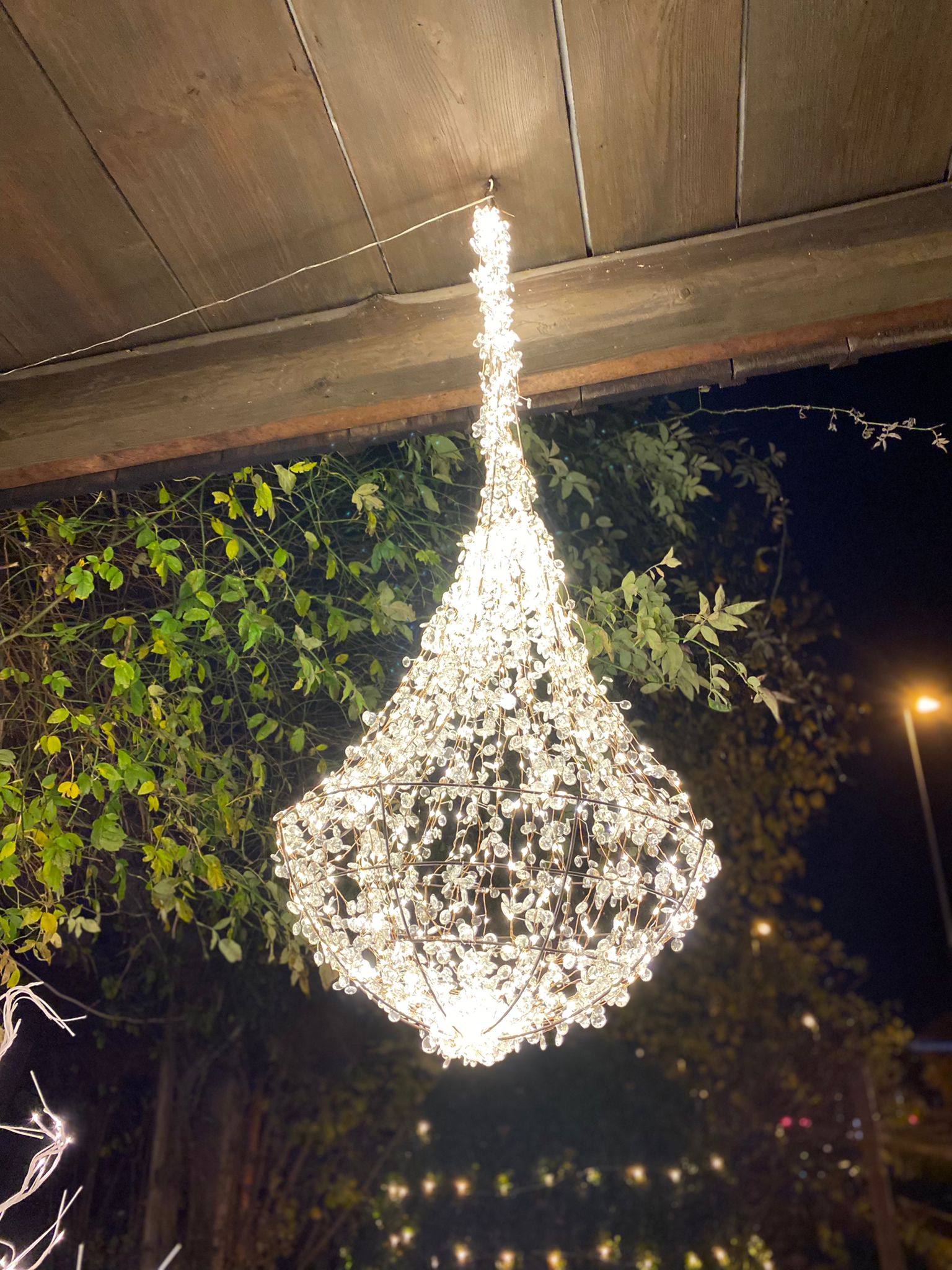 LED Outdoor-Kristallkronleuchter, L