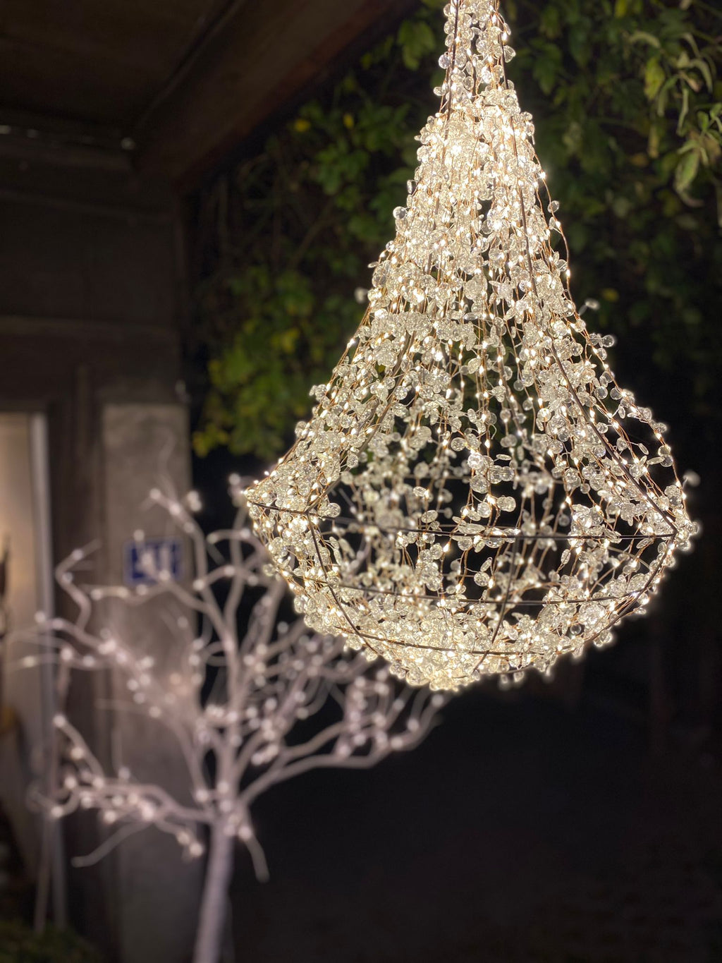 LED Outdoor-Kristallkronleuchter, L