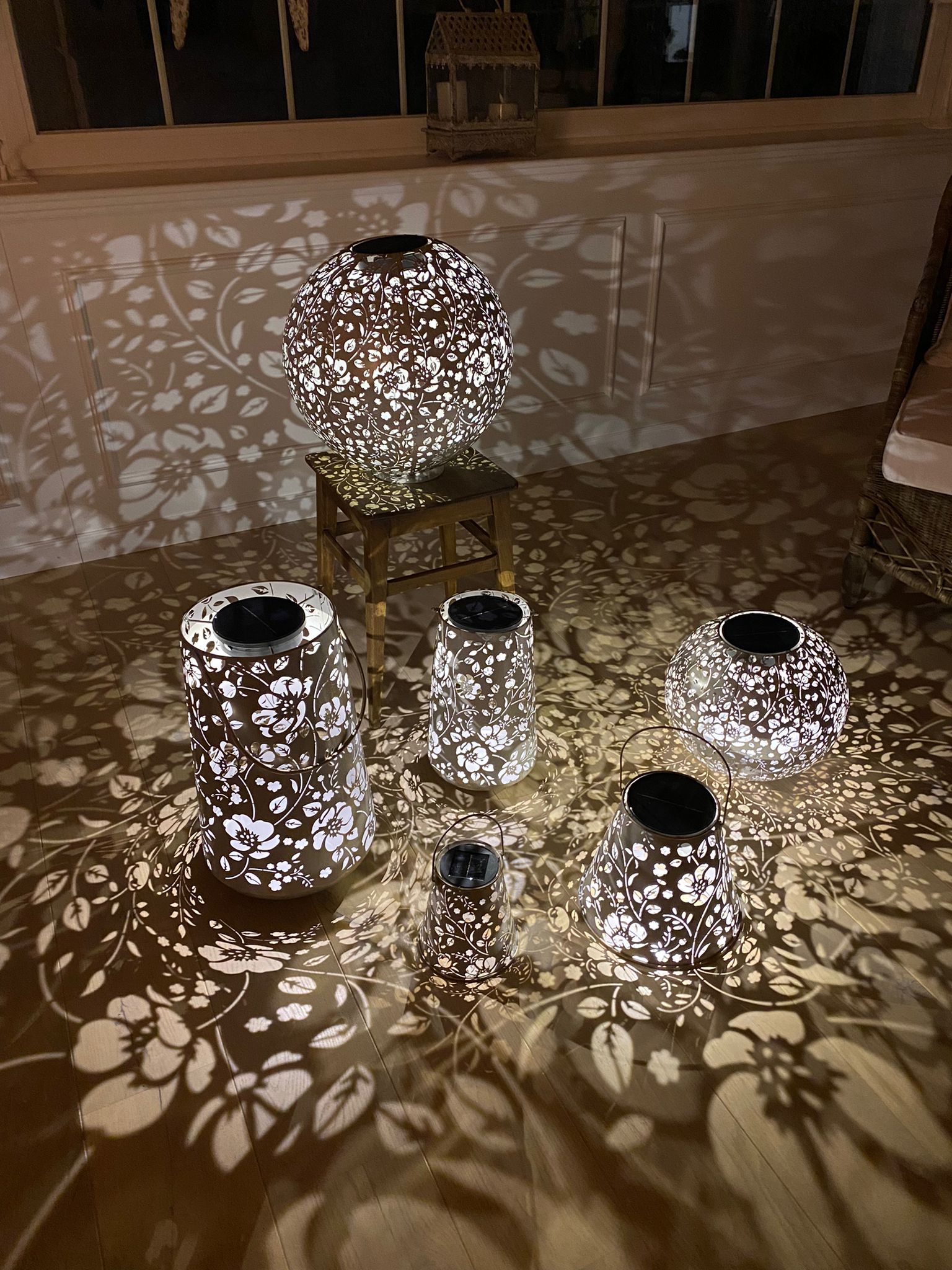 Solar Antic Laterne Flower Konisch