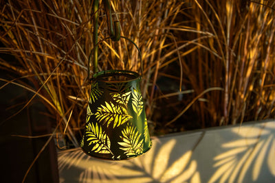 Solar Antic Laterne Bambus Konisch